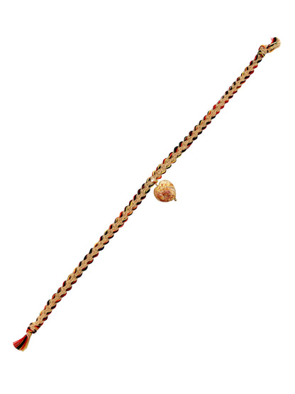 Carnelian Stone Heart Rakhi Bracelet For Bhai Bhaiya Bro