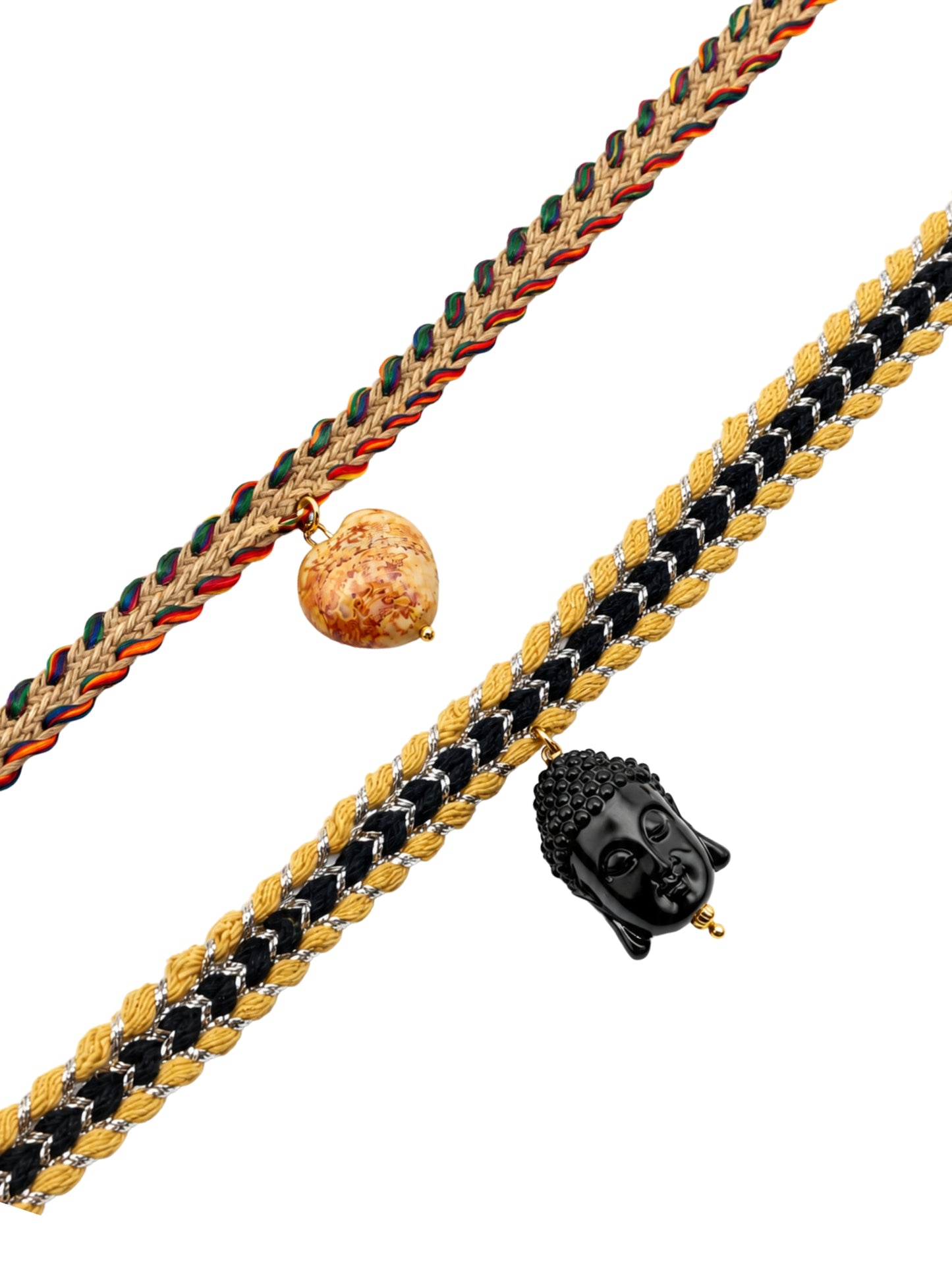 (Set of 2) Buddha Carnelian Stone Rakhi Bracelet for Bhai Bhaiya Bro