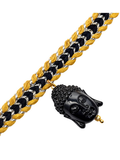 Black Buddha Rakhi Bracelet For Bhai Bhaiya Bro