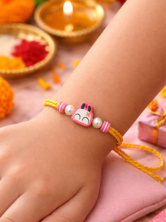 Bunny Pearl Kids Rakhi Bracelet For Bhai Bhaiya Bro