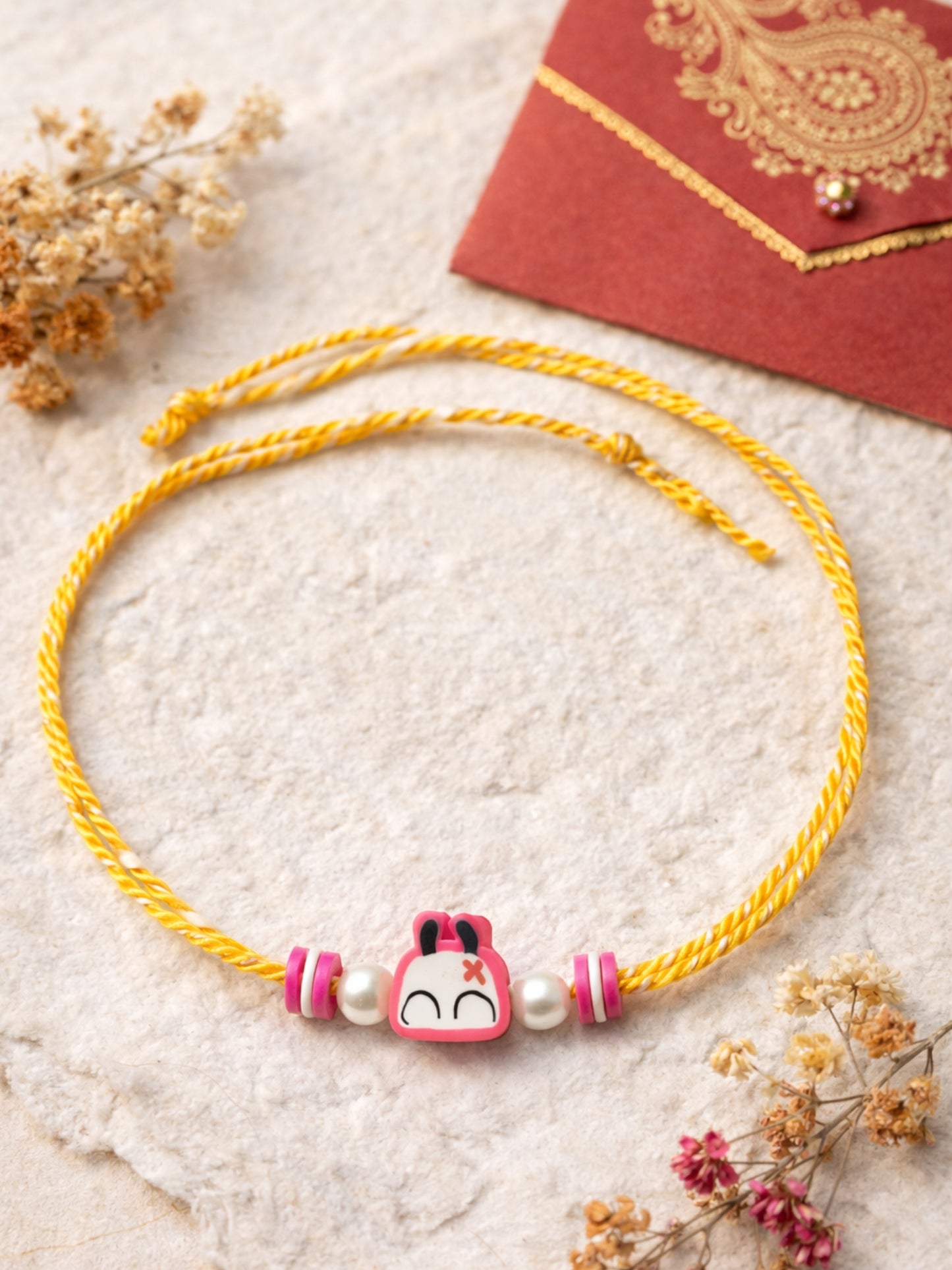 Bunny Pearl Kids Rakhi Bracelet For Bhai Bhaiya Bro