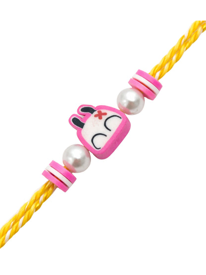 Bunny Pearl Kids Rakhi Bracelet For Bhai Bhaiya Bro