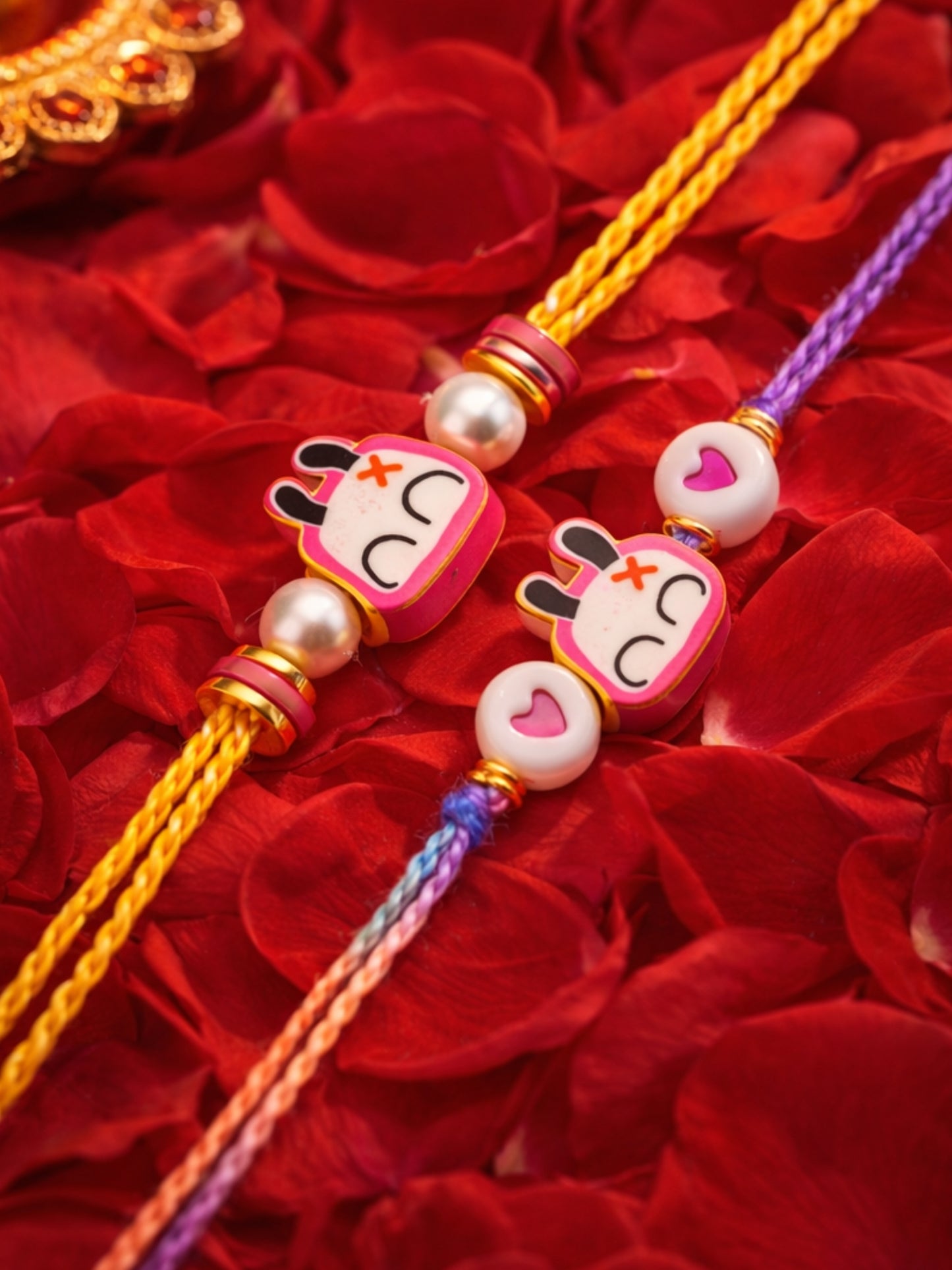 (Set of 2) Bunny Kids Cartoon Rakhi Bracelet Bro Gift