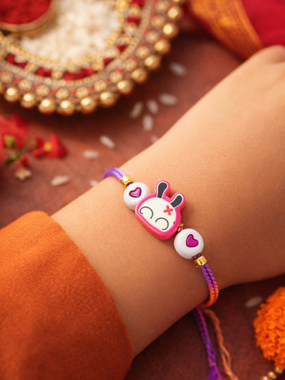 Bunny Rainbow Kids Rakhi Bracelet For Bhai Bhaiya Bro