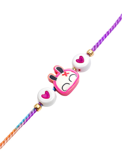 Bunny Rainbow Kids Rakhi Bracelet For Bhai Bhaiya Bro