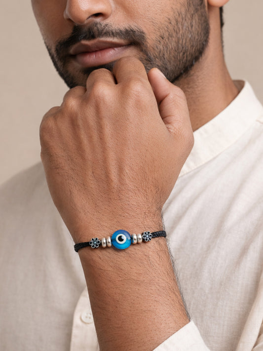 Evil Eye Charm Rakhi Bracelet For Bhai Bhaiya Bro