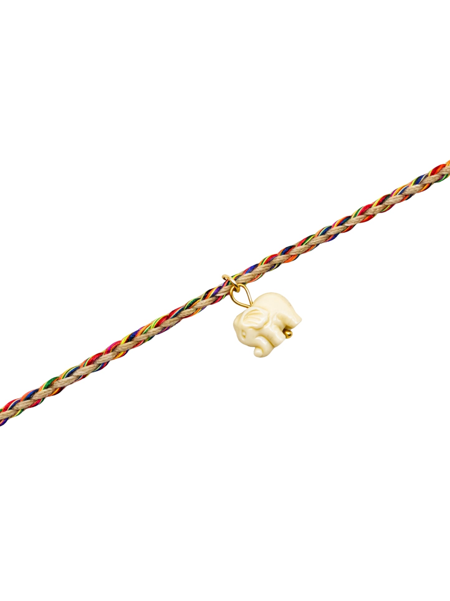 Cute White Elephant Kids Rakhi Bracelet For Bhai Bro