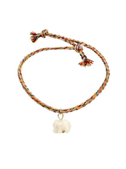 Cute White Elephant Kids Rakhi Bracelet For Bhai Bro