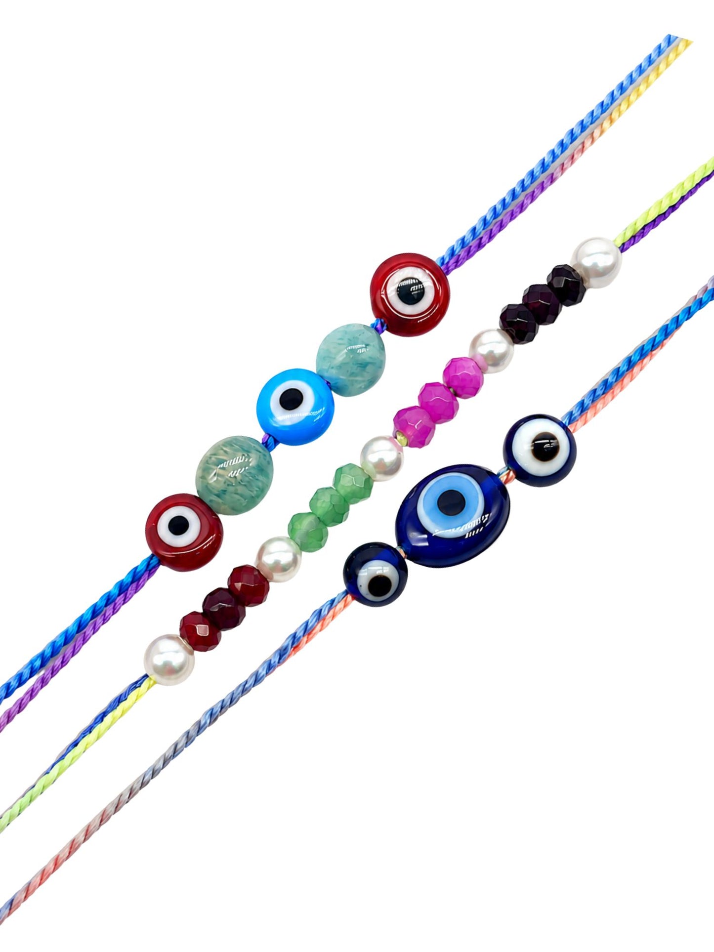 (Set of 3) Evil Eye Kids Cartoon Rakhi Bracelet Bhai Bhaiya Bro