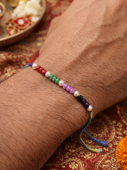 Beaded Pearl Rakhi Bracelet for Bhai Bhaiya Bro