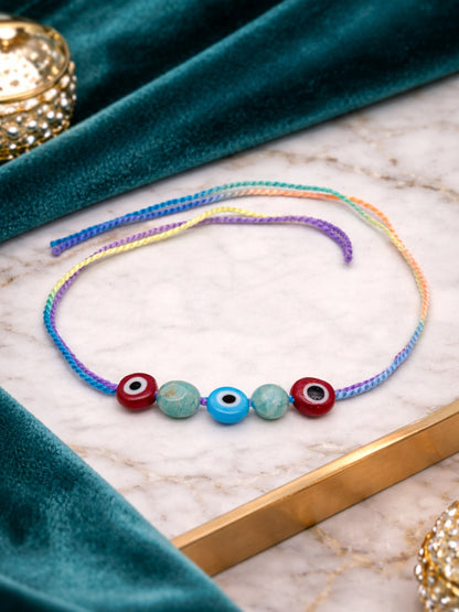 Evil Eye Beads Rakhi Bracelet for Bhai Bhaiya Bro