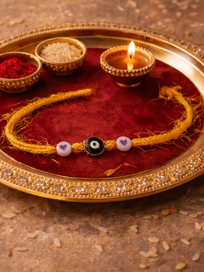 Black Evil Eye Kids Rakhi Bracelet for Bhai Bhaiya Bro
