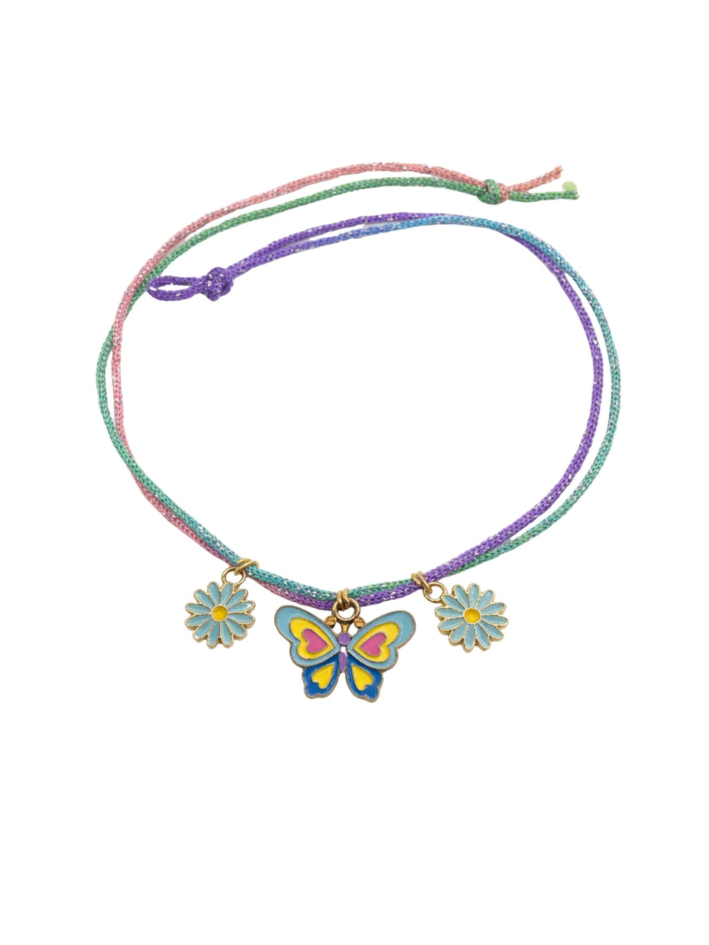 Butterfly Floral Charm Kids Rakhi Bracelet for Bhai Bhaiya Bro