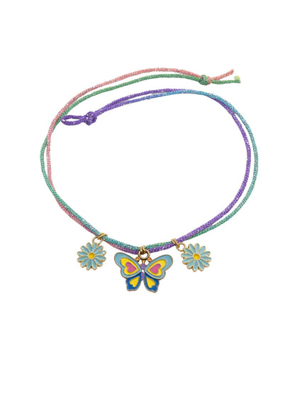 Butterfly Floral Charm Kids Rakhi Bracelet for Bhai Bhaiya Bro
