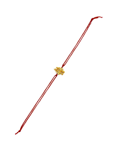 Gold-Plated Radha Krishna Rakhi Bracelet For Bhai Bhaiya Bro