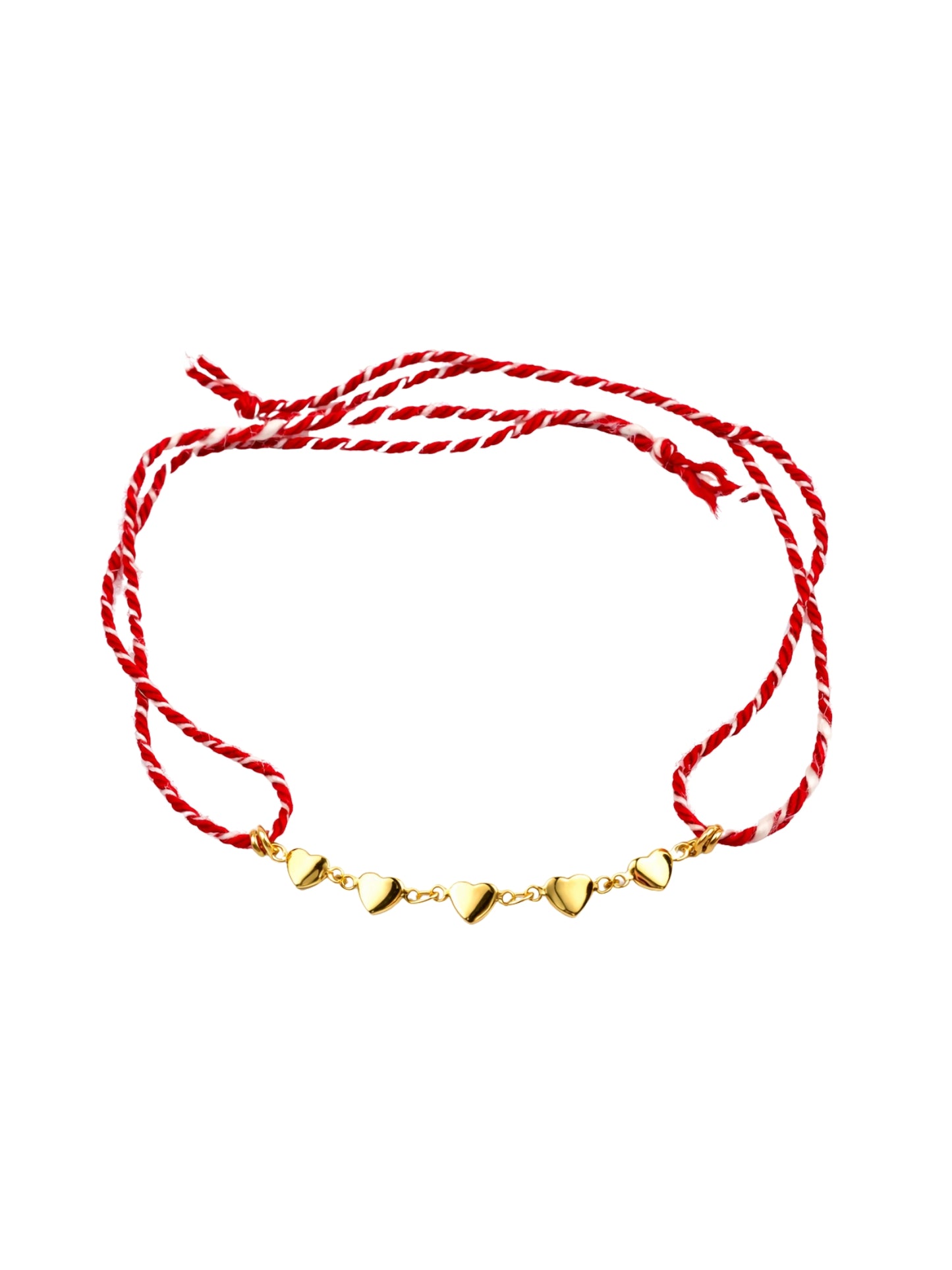 Gold-Plated Heart Chain Rakhi Bracelet For Bhai Bhaiya Bro