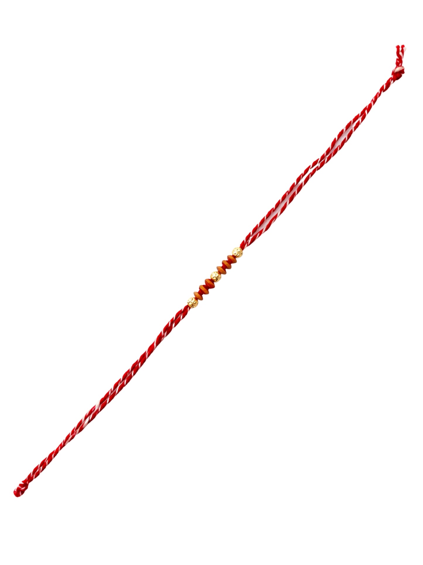 Gold-Plated Beads Rakhi Bracelet For Bro