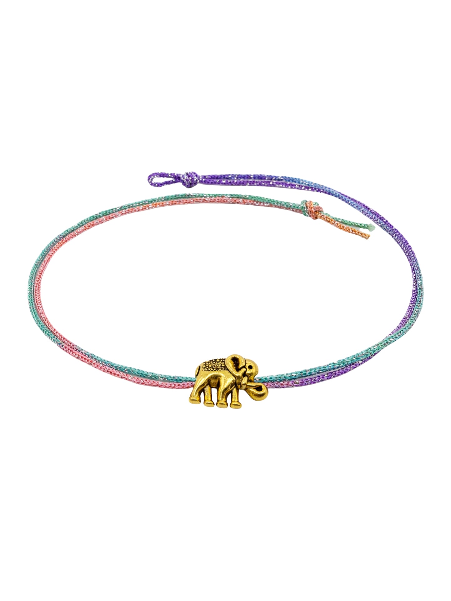 Elephant Rakhi Bracelet Gold For Bhai Bhaiya Bro