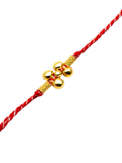 Gold-Plated Beads Rakhi Bracelet For Bhai Bhaiya Bro