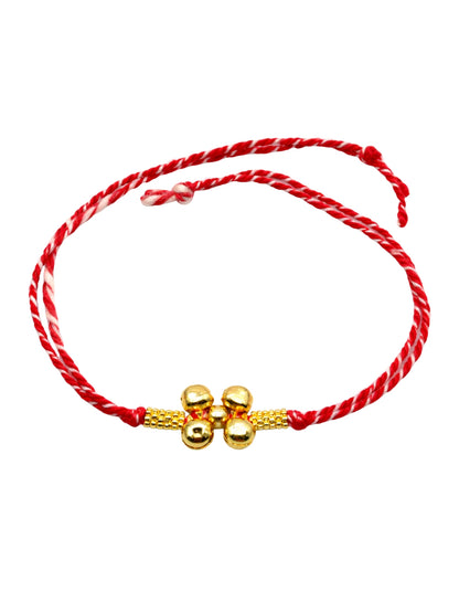 Gold-Plated Beads Rakhi Bracelet For Bhai Bhaiya Bro