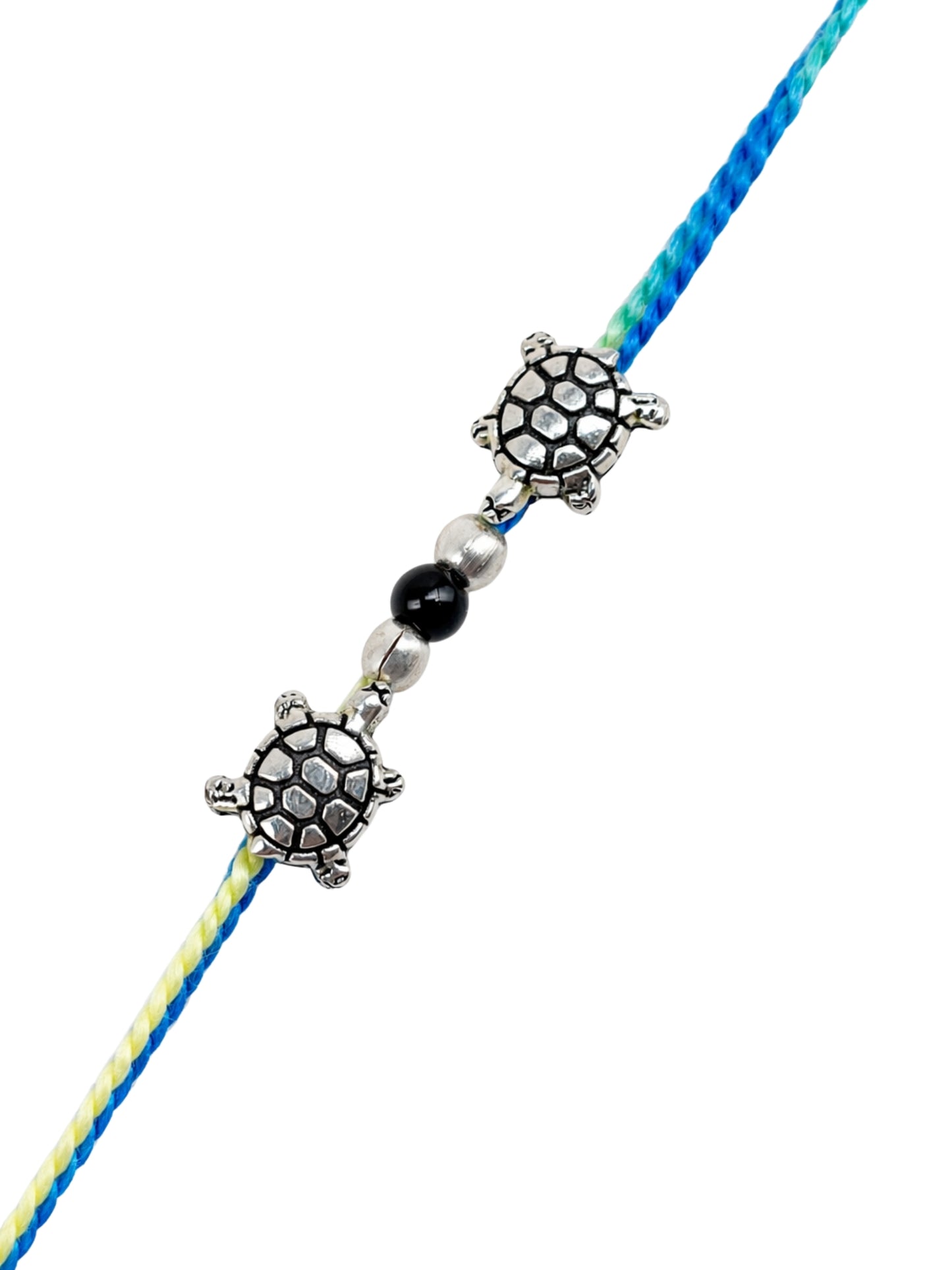 Silver-Plated Turtle Bracelet Rakhi For Bhai Bhaiya Bro