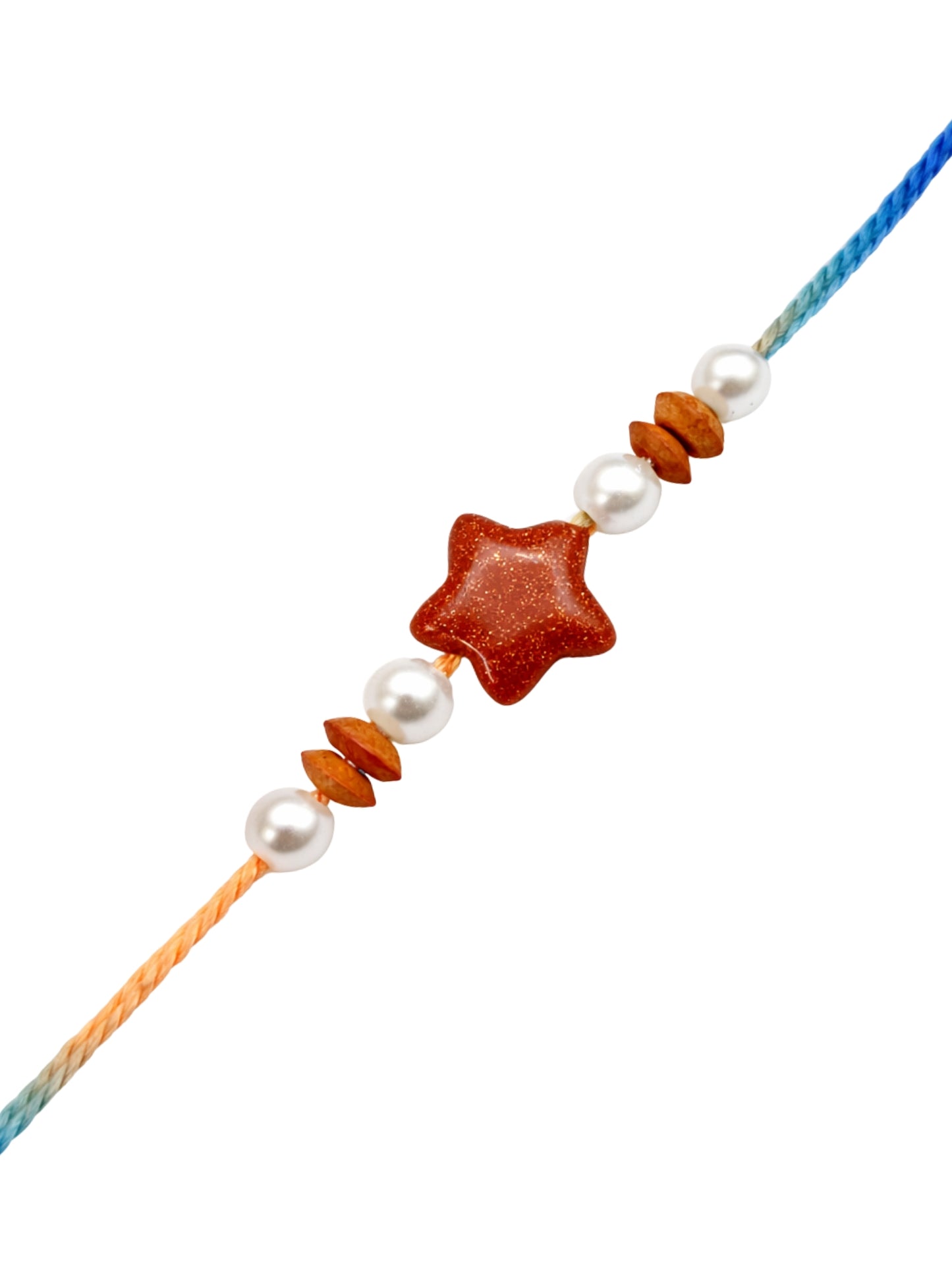 Star Shape Pearl Rakhi Bracelet for Bhai Bhaiya Bro