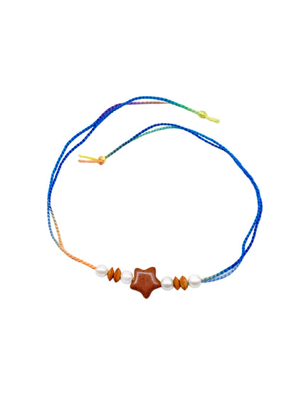 Star Shape Pearl Rakhi Bracelet for Bhai Bhaiya Bro