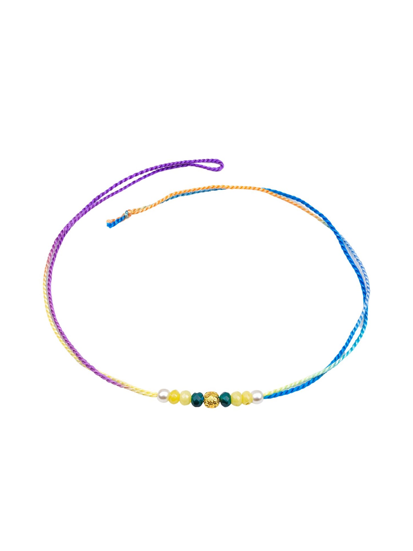 (Set of 2) Star Stone Pearl Kids Rakhi Bracelet Bhai Bhaiya Bro