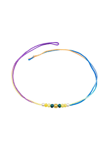 (Set of 2) Star Stone Pearl Kids Rakhi Bracelet Bhai Bhaiya Bro