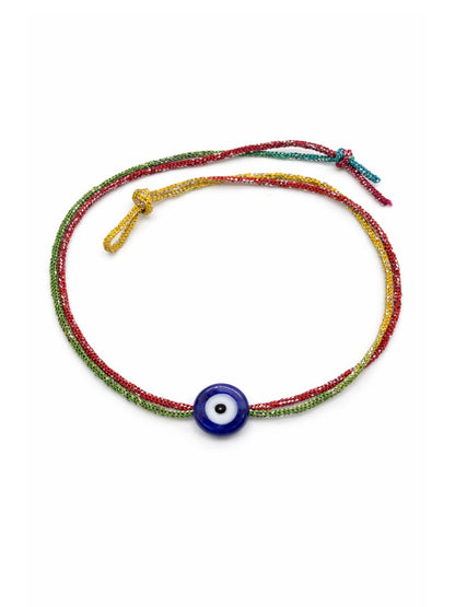 (Set of 2) Evil Eye Pearl Rakhi Bracelet for Bhai Bhaiya Bro