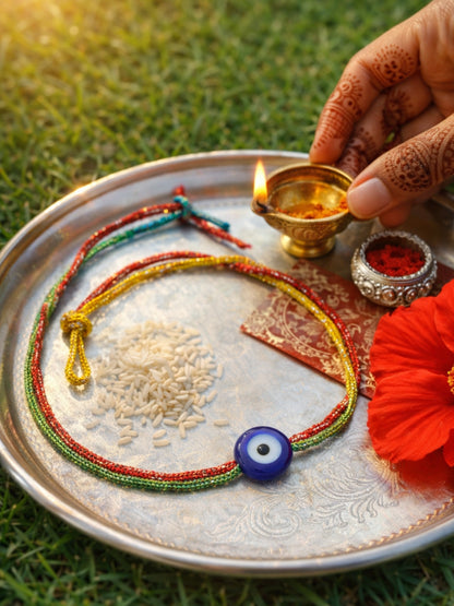 Evil Eye Bracelet Rakhi For Bhai Bhaiya Bro|Nazariya Rakh