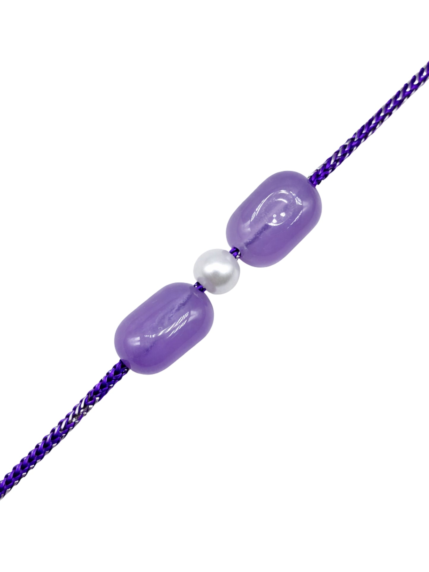 Lavender Pearl Beads Rakhi Bracelet For Bhai Bhaiya Bro