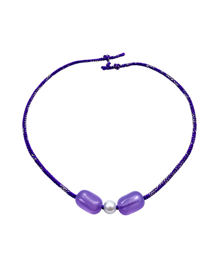 Lavender Pearl Beads Rakhi Bracelet For Bhai Bhaiya Bro