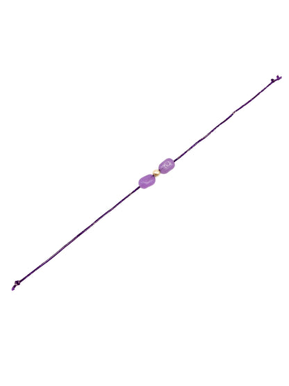 Lavender Pearl Beads Rakhi Bracelet For Bhai Bhaiya Bro