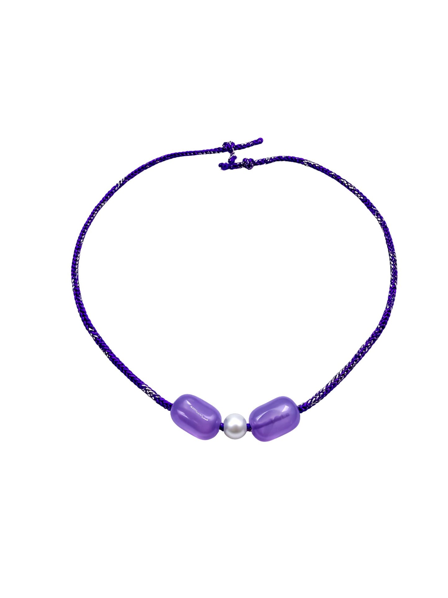 (Set of 2) Lavender Stone Pearl Beads Rakhi Bracelet for Bro