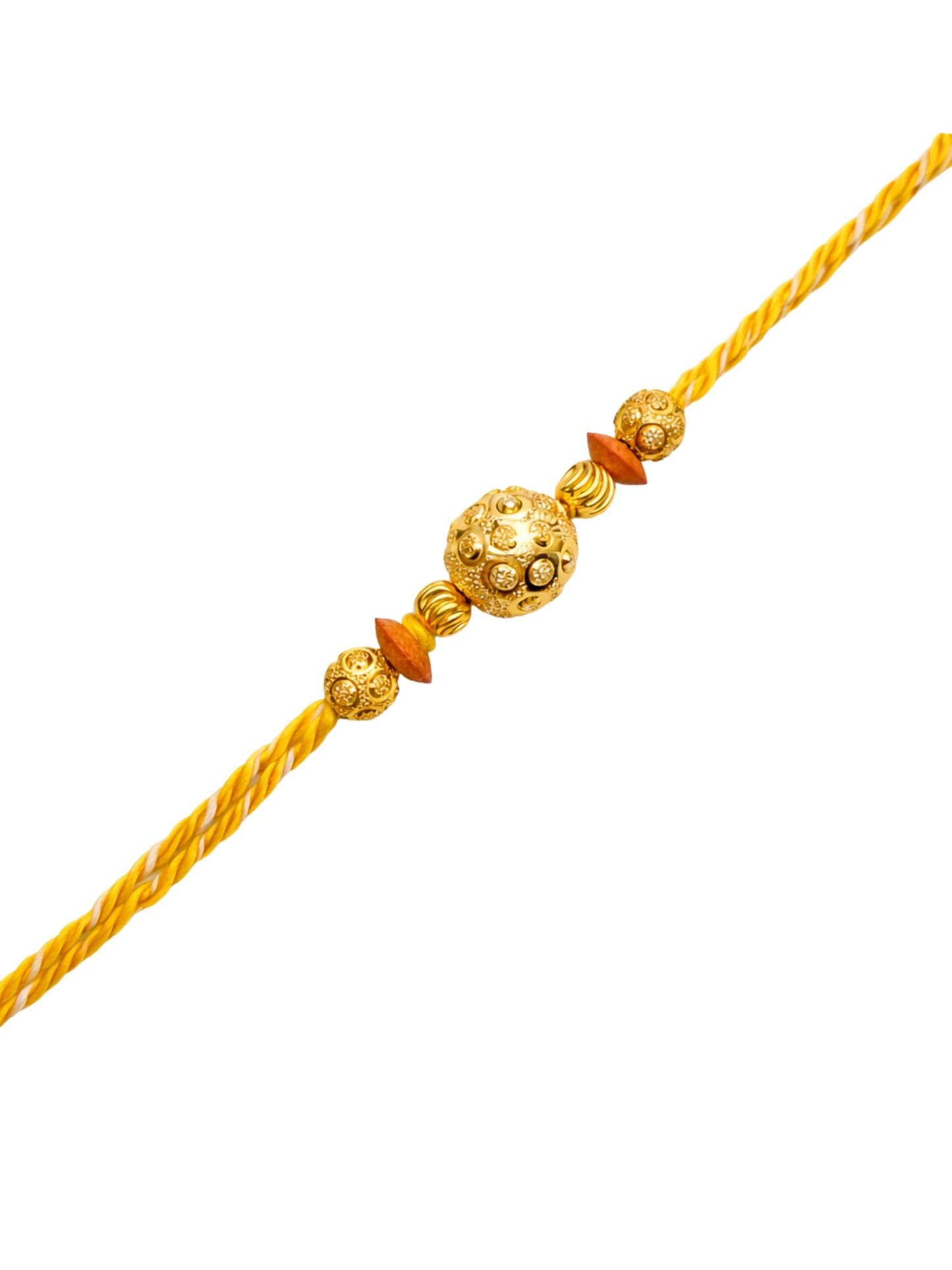 Gold Beaded Rakhi Bracelet For Bhai Bhaiya Bro