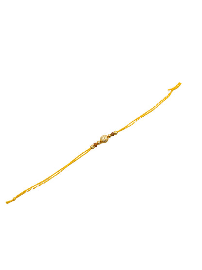 Gold Beaded Rakhi Bracelet For Bhai Bhaiya Bro