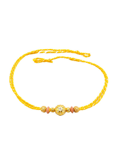 (Set of 2) Gold Turtle Pearl Rakhi Bracelet for Bhai Bhaiya Bro
