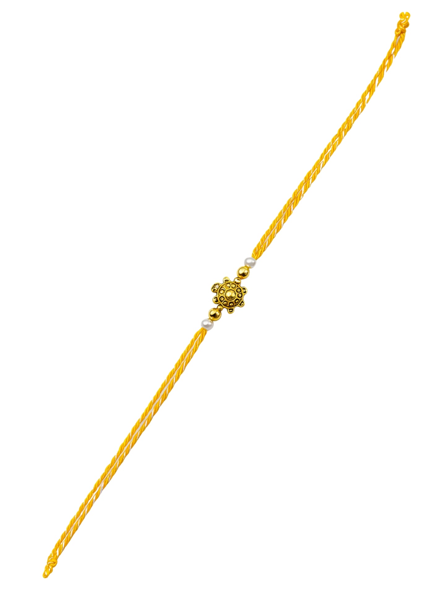 Turtle Pearl Beads Bracelet Rakhi For Bhai Bhaiya Bro