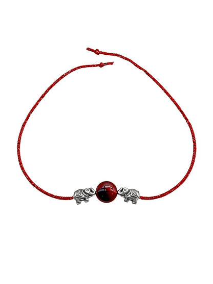 (Set of 2) Elephant Smiley Face Kids Rakhi Bracelet for Bro