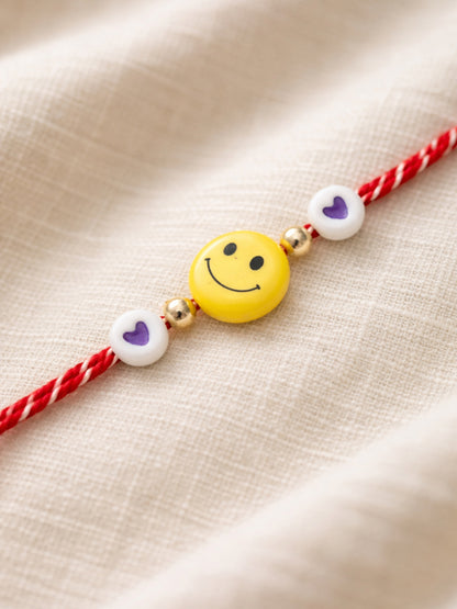 Smiley Face Kids Rakhi Bracelet For Bhai Bhaiya Bro