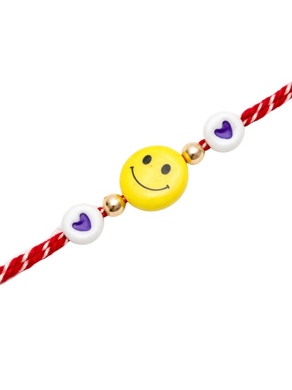 Smiley Face Kids Rakhi Bracelet For Bhai Bhaiya Bro