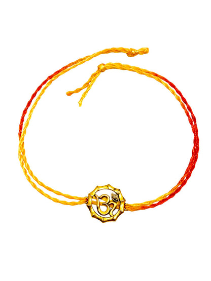 (Set of 2) Om Elephant Charm Rakhi Bracelet for Bhai Bhaiya Bro