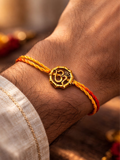 Om Charm Bracelet Rakhi Mauli Thread For Bhai Bhaiya Bro