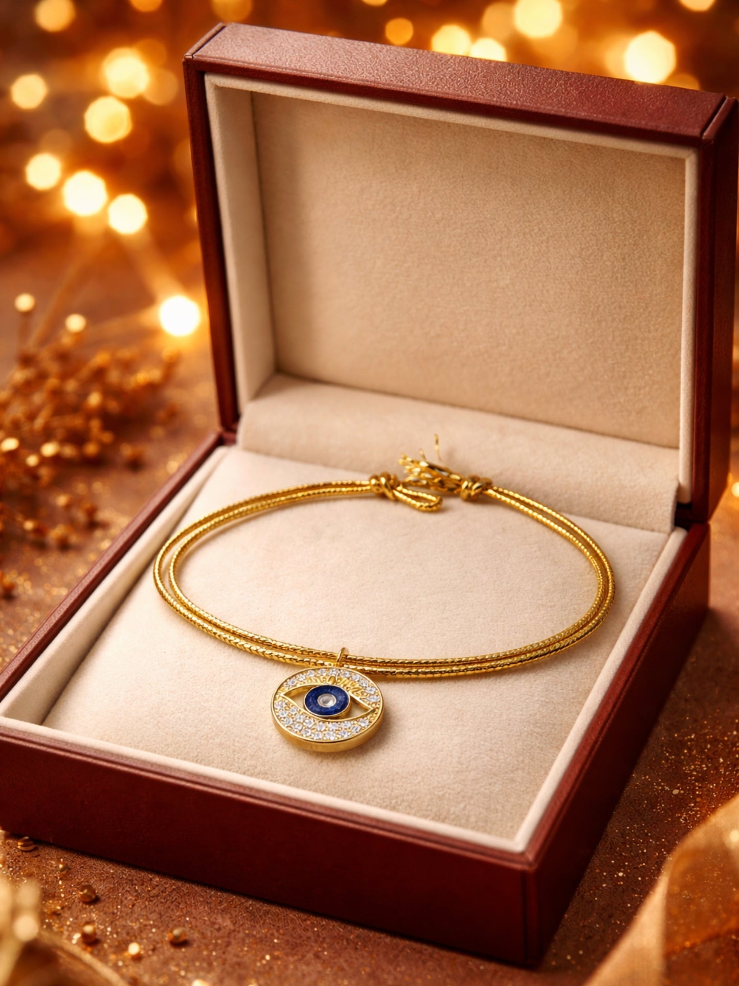 Evil Eye Pendant Bracelet Rakhi For Bhai Bhaiya Bro