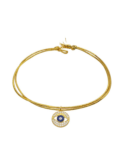 Evil Eye Pendant Bracelet Rakhi For Bhai Bhaiya Bro