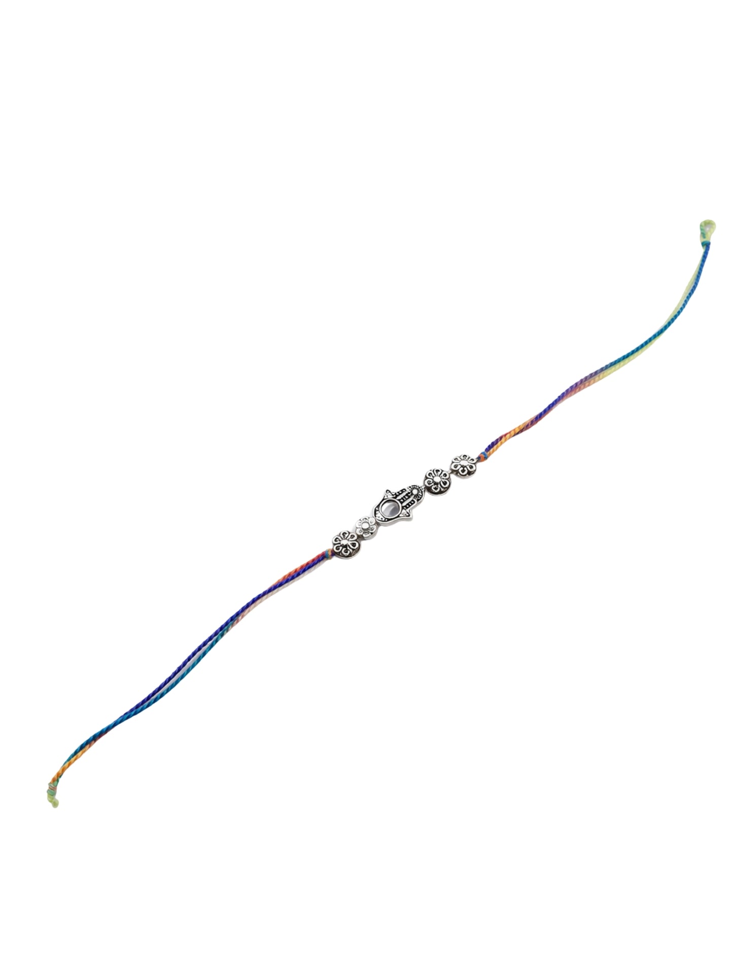 Silver-Plated Hamsa Bracelet Rakhi For Bhai Bhaiya Bro