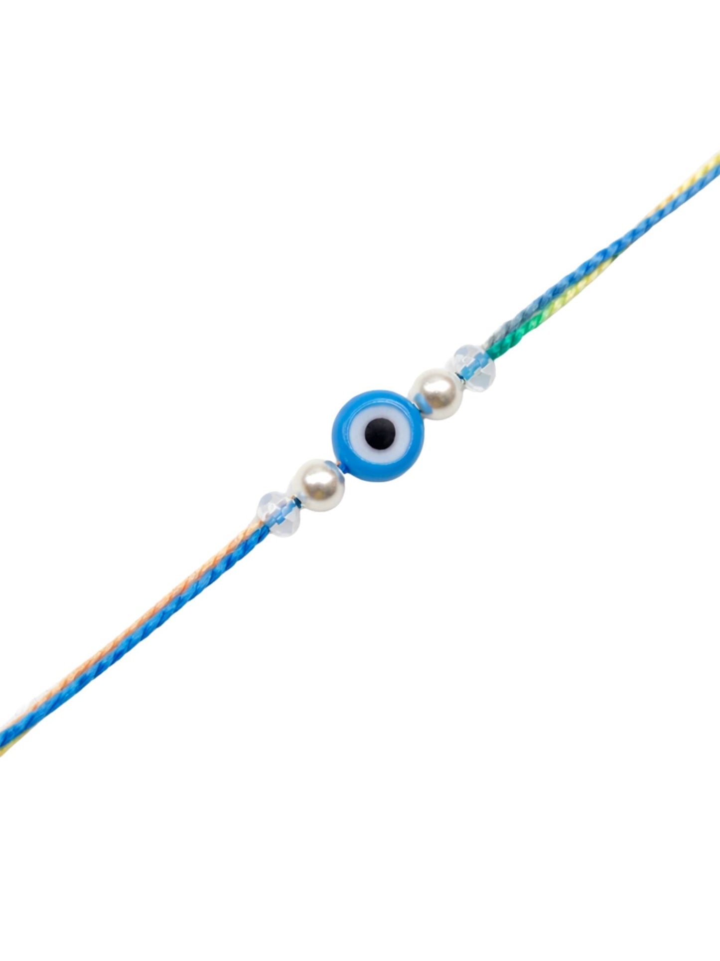 Blue Evil Eye Charm Rakhi Bracelet For Bhai Bro