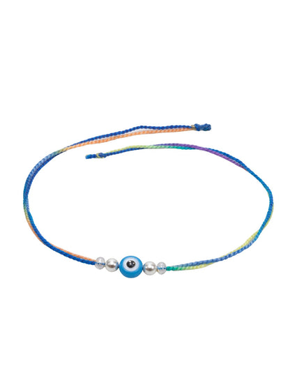 Blue Evil Eye Charm Rakhi Bracelet For Bhai Bro