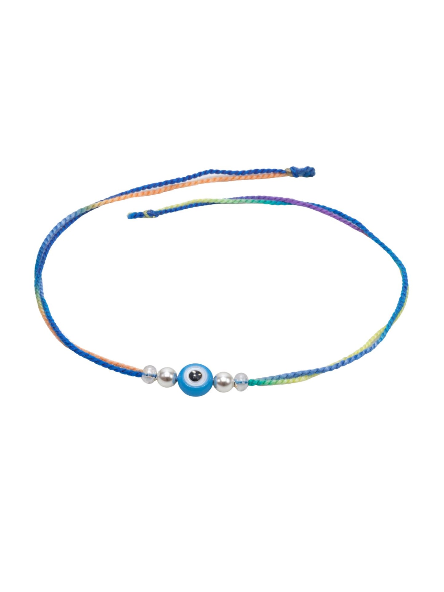 (Set of 2) Blue Evil Eye Charm Rakhi Bracelet for Bro